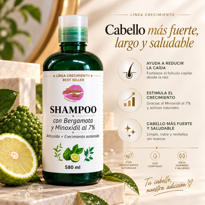 Shampoo con Bergamota y Minoxodil al 7%